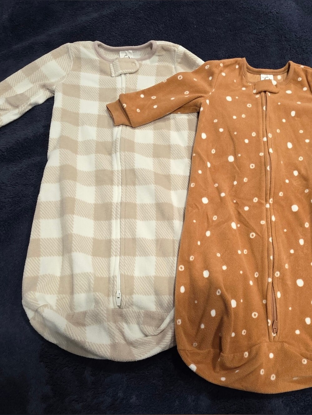 Gerber Tan Polka Dot Fleece Baby Bottoms